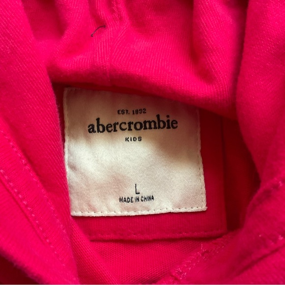 Abercrombie Long Sleeves Tee with Hoodie Embroidered. Large Pink - Picture 8 of 13
